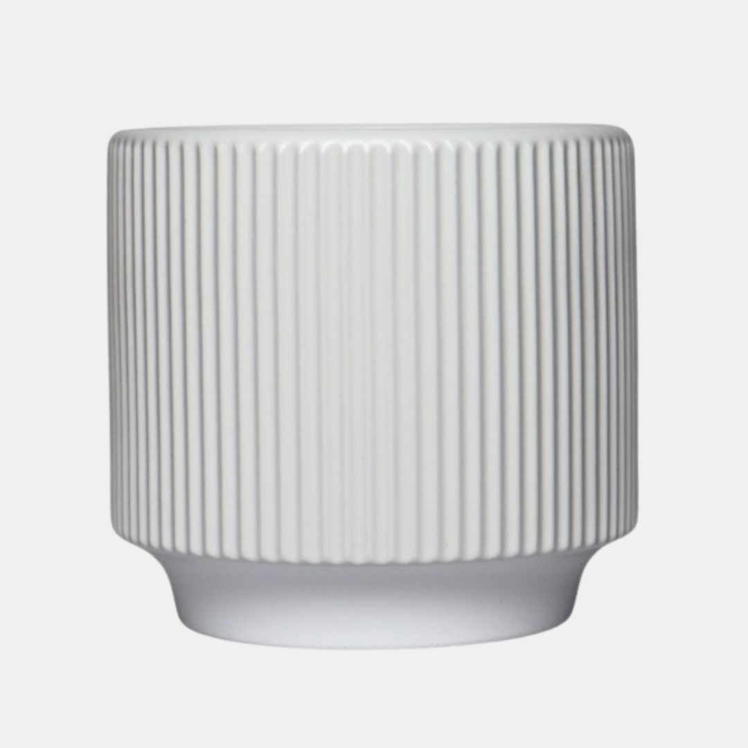 Garcia | Erina Ceramic Planter Medium - White | Shut the Front Door