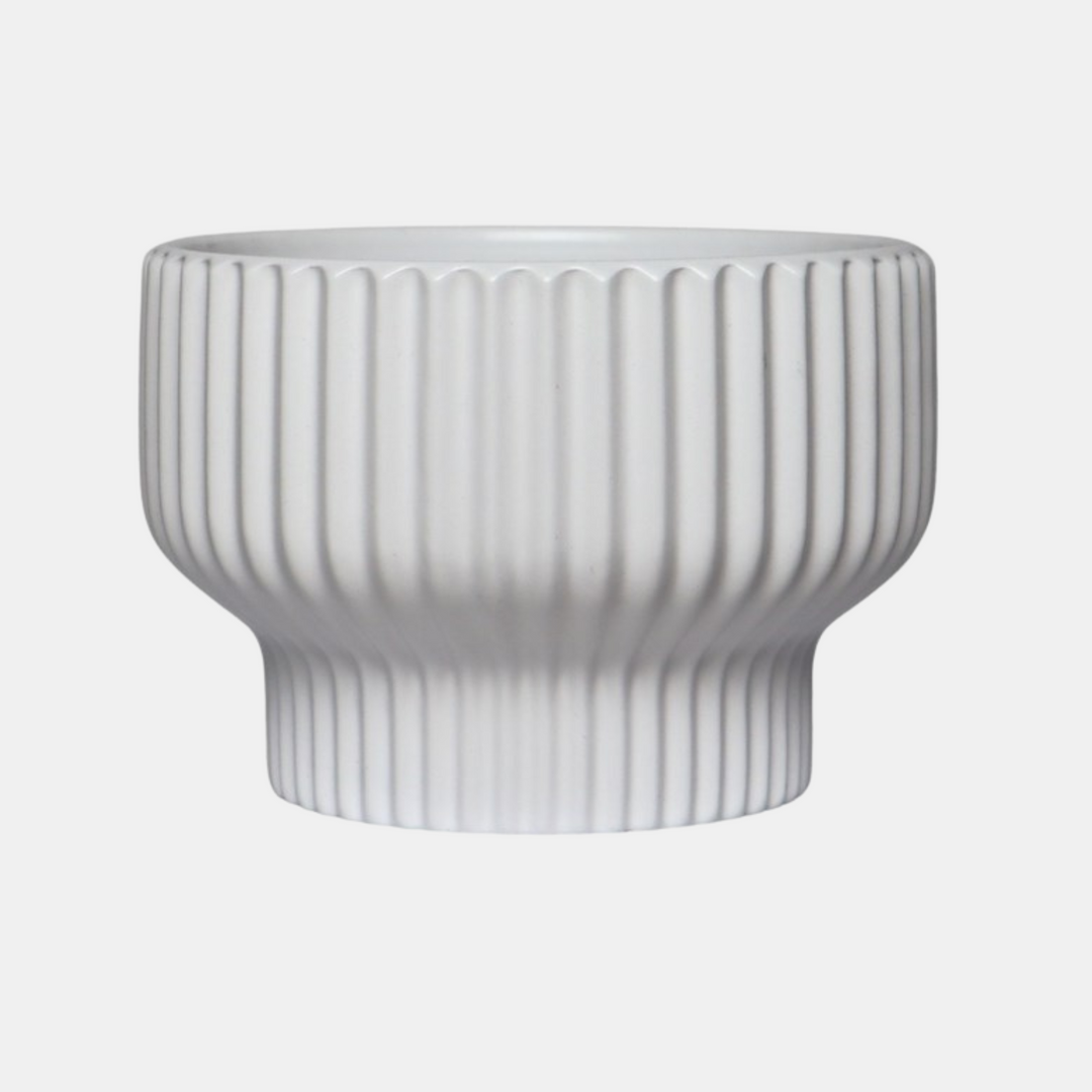 Garcia | Elton Ceramic Planter Medium - White | Shut the Front Door