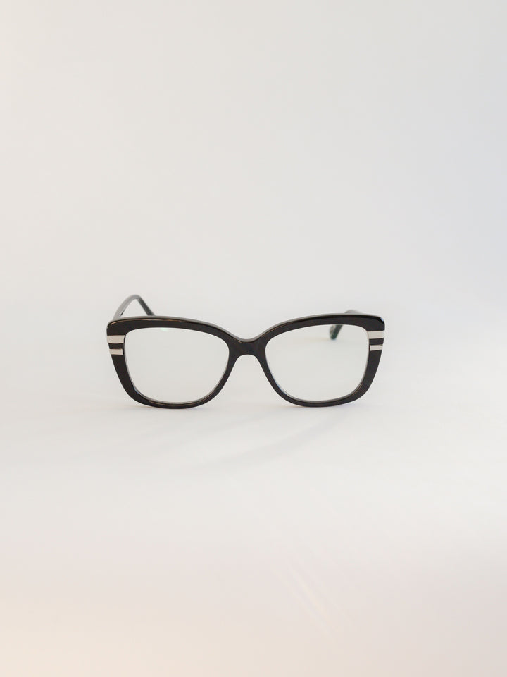 Antigone | Jazz Reading Glasses - Black/Silver | Shut the Front Door