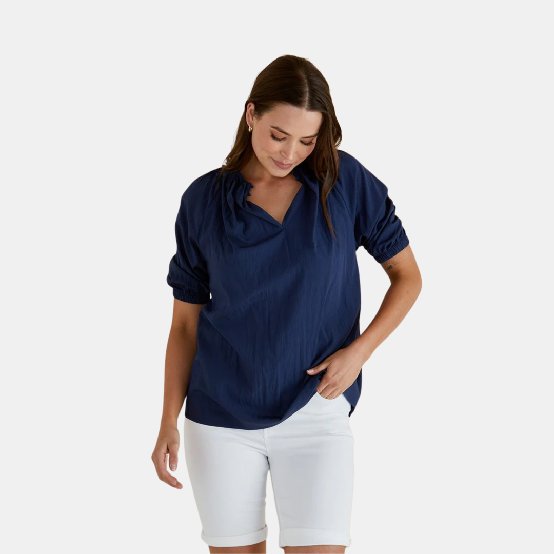 Joanne Blouse - Navy Blue