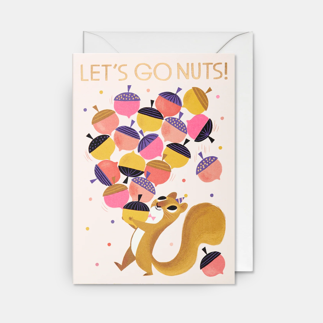 Lagom | Card Let's Go Nuts! Squirrel Greeting | Shut the Front Door