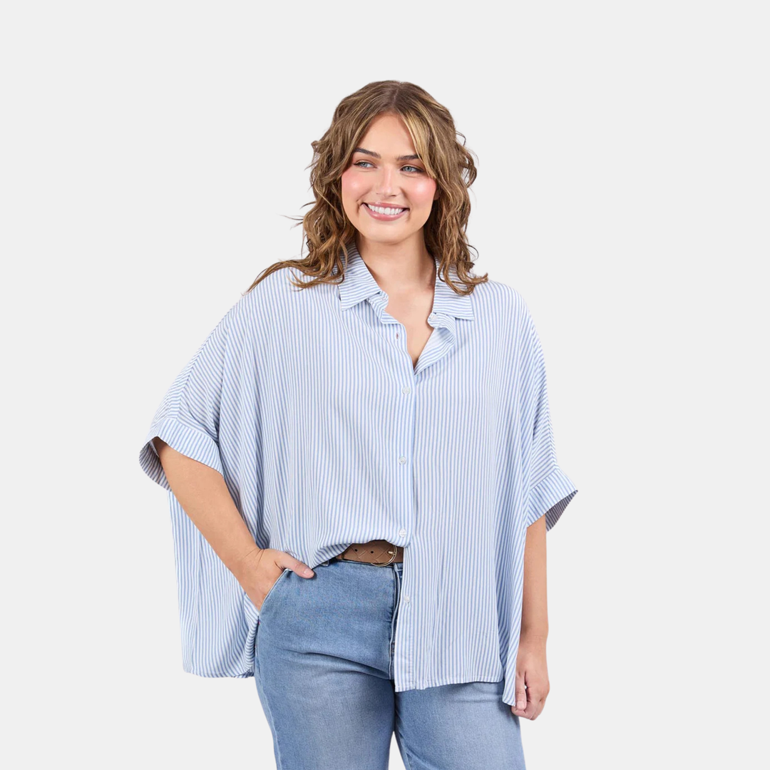 Elm Knitwear | Luna Shirt - Dusky Blue | Shut the Front Door