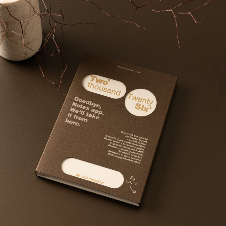 Made of Tomorrow | 2026 Weekly Diary Classic - Cream | Shut the Front Door