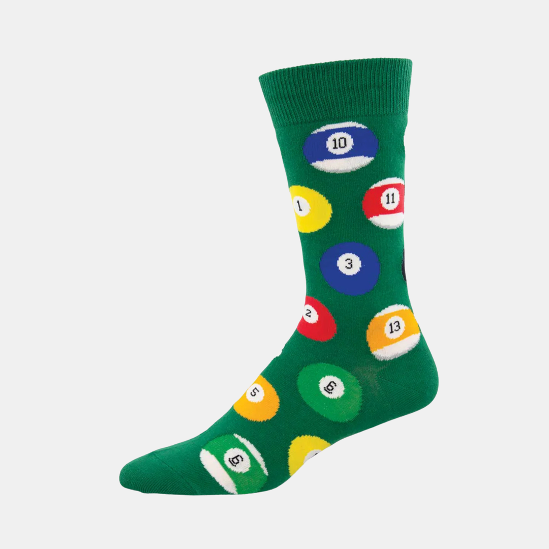 Men's Billiard Ball Socks - Green