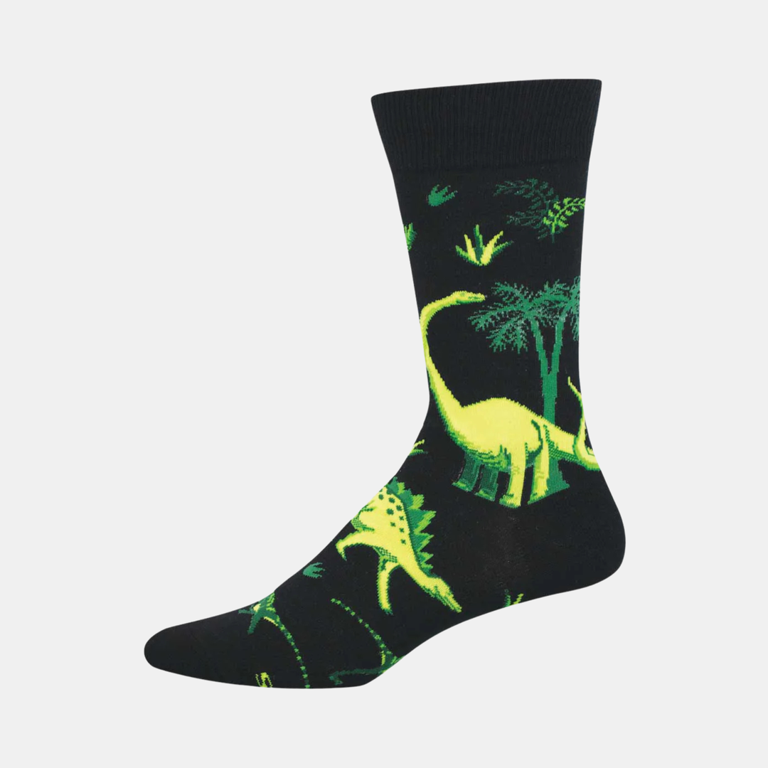 Men's Scenic Dinos Socks - Black