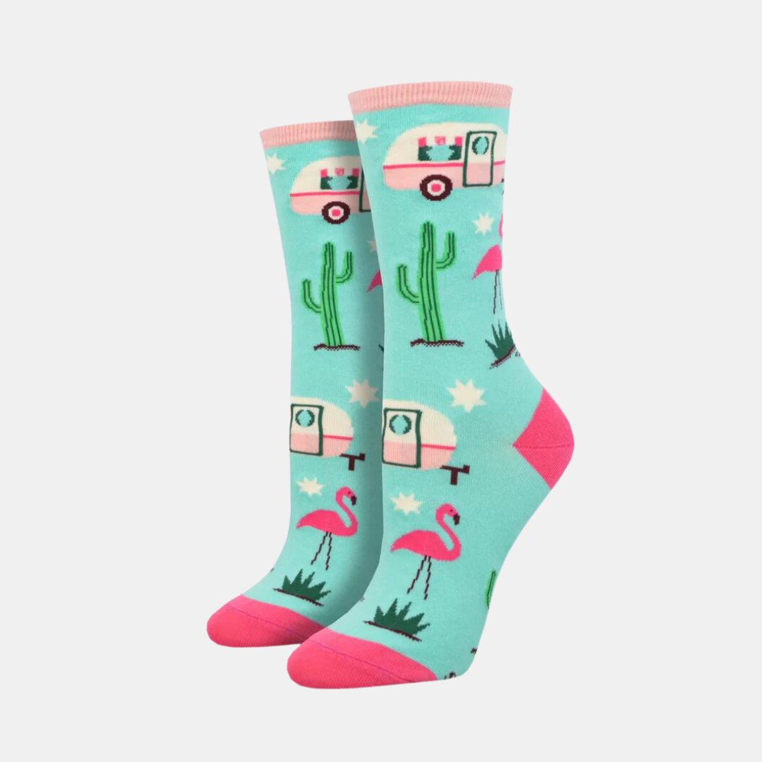 Socksmith | Women's Retro Camper Socks - Mint | Shut the Front Door