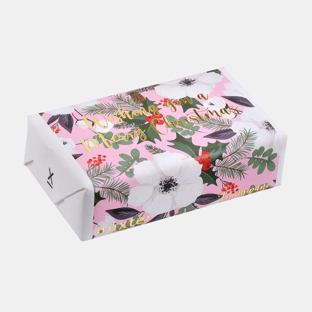 Pink Floral Holly Soap - WYA Merry Christmas