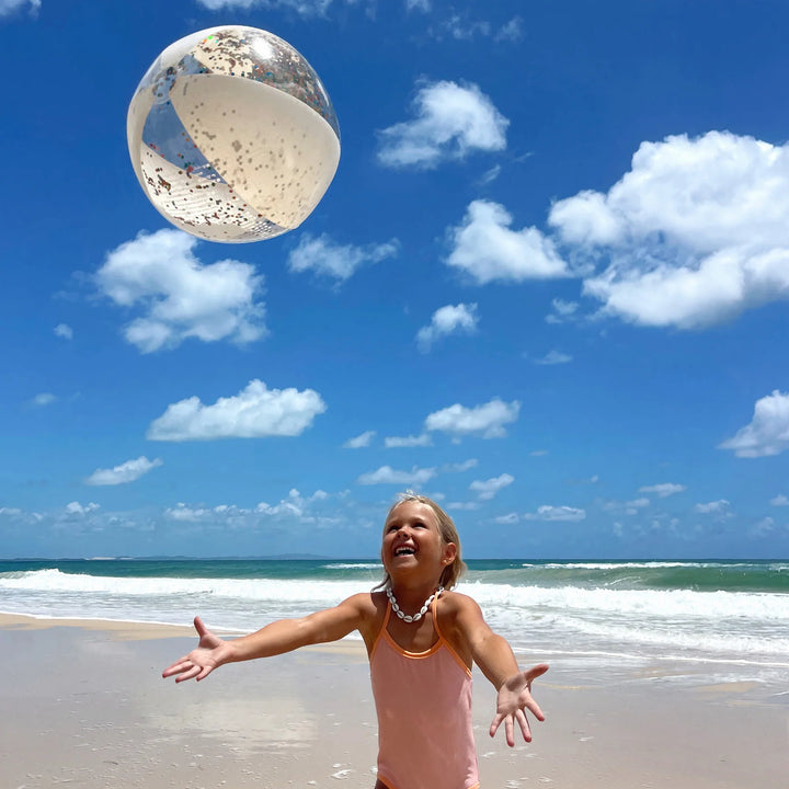 Sunnylife | Inflatable Beach Ball - Cotton Candy Glitter | Shut the Front Door