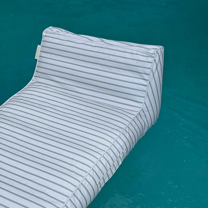 Sunnylife | Luxe Lie-On Lounger- La Palma Sage Stripe | Shut the Front Door