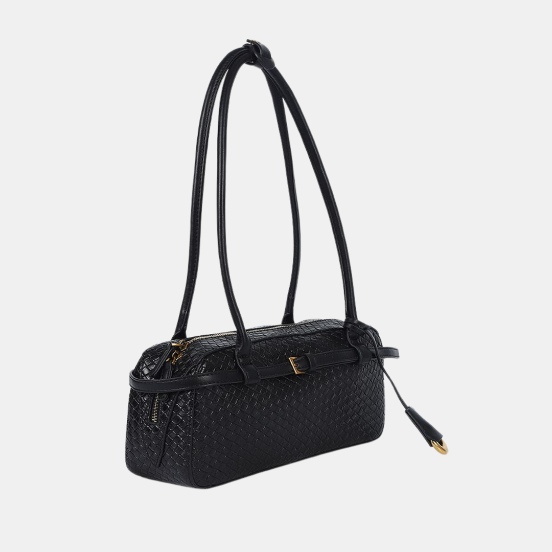 Antigone | Harper Woven Handbag - Black | Shut the Front Door