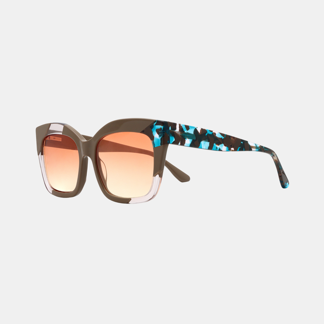 Tara Sunglasses - Acetate Brown Blue Tortoise