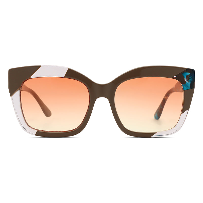 Tara Sunglasses - Acetate Brown Blue Tortoise