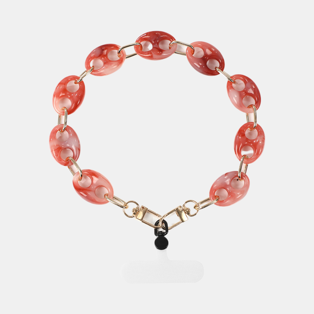 Antigone | Mary Acetate Phone Chain - Marble Red Short | Shut the Front Door
