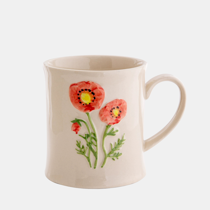 Garcia | Leilani Floral Mug - Oat Red | Shut the Front Door