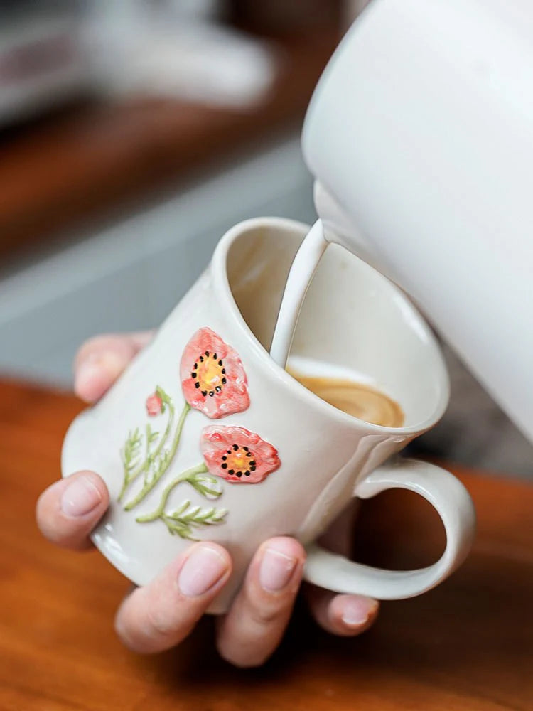 Garcia | Leilani Floral Mug - Oat Red | Shut the Front Door