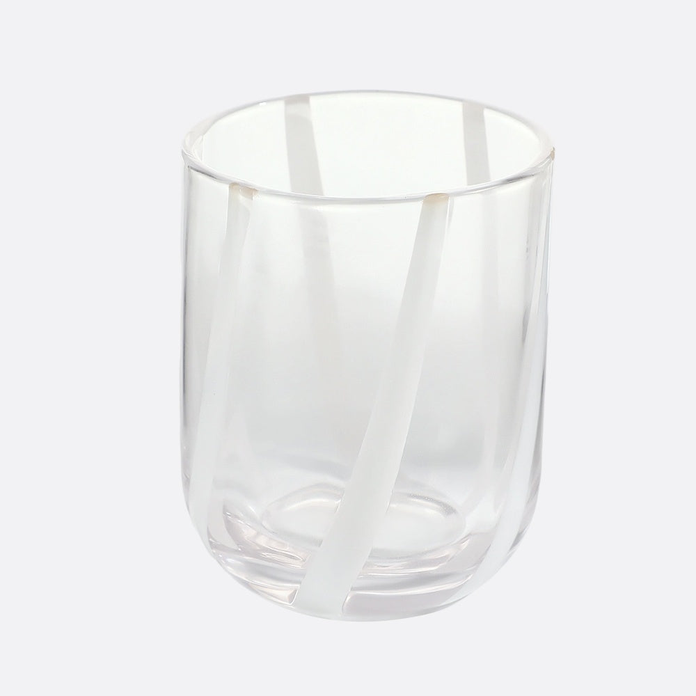 Garcia | Finn Glass Tumbler - White Stripe | Shut the Front Door