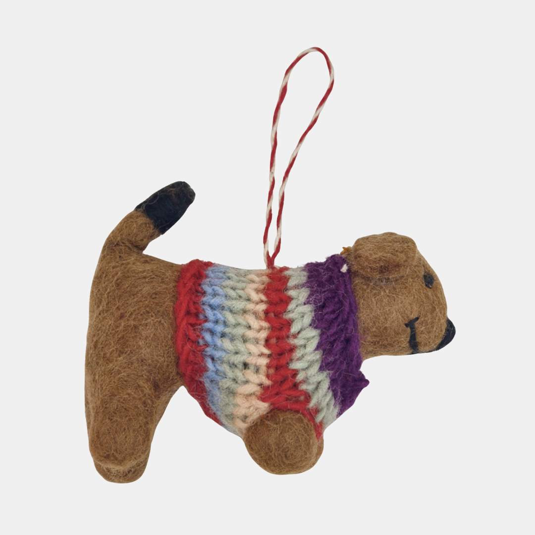 Decoration Felt - Sweater Pup Brown