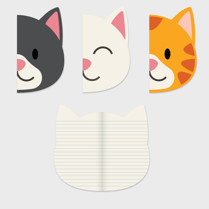 Notebooks Cat Shaped (set of 3)