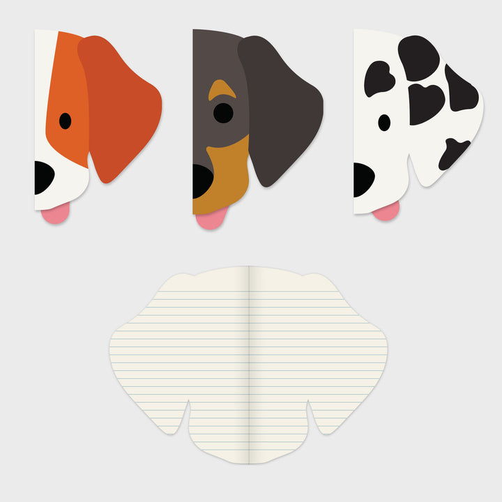 Notebooks Dog Shaped (set of 3)