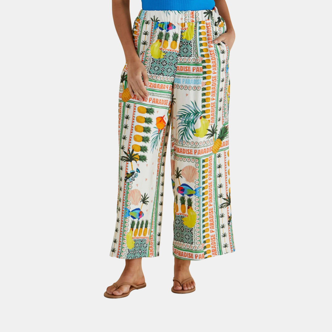 Sable Wide Leg Pant - Paradise Print Multi