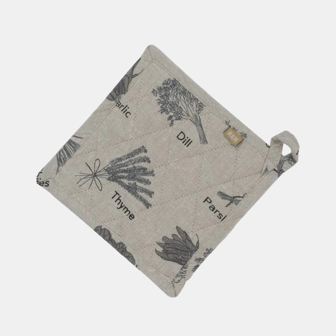 Raine & Humble | Herb Print Pot Holder - Charcoal | Shut the Front Door