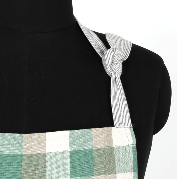 Raine & Humble | Double Check Apron - Aqua Storm | Shut the Front Door