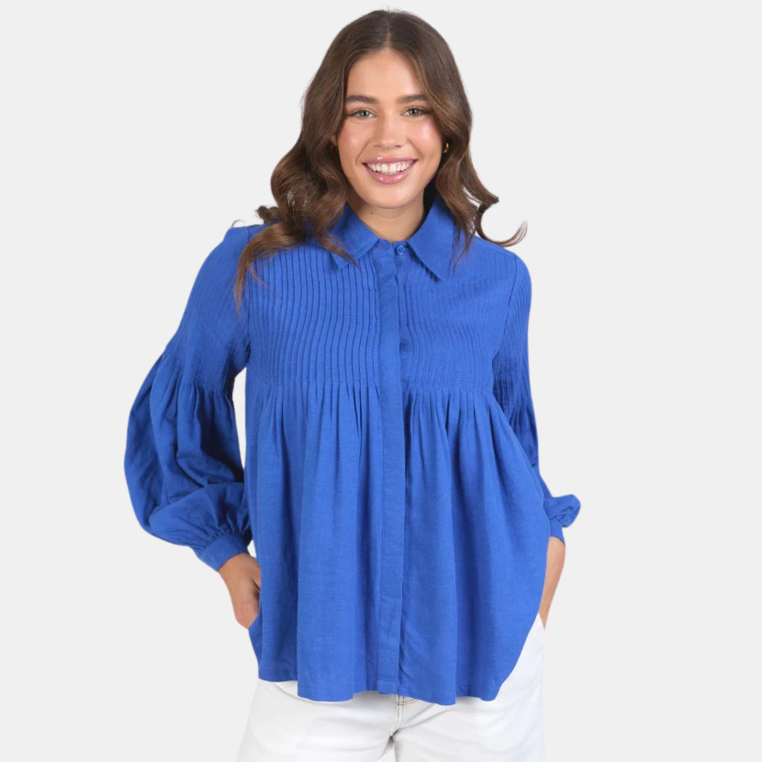 Elm Knitwear | Sky Shirt - French Blue | Shut the Front Door