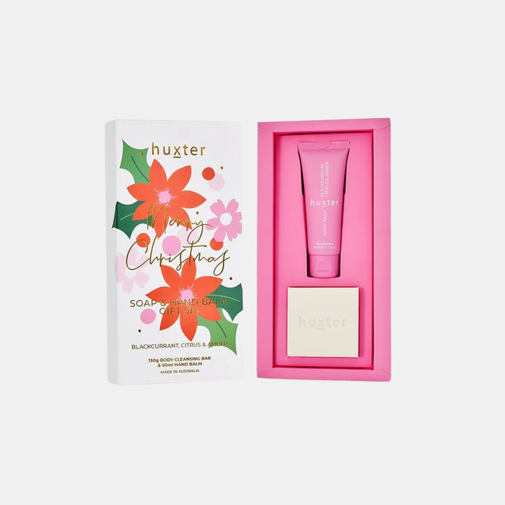 Soap & Hand Balm Gift Set - Xmas Flowers Collection