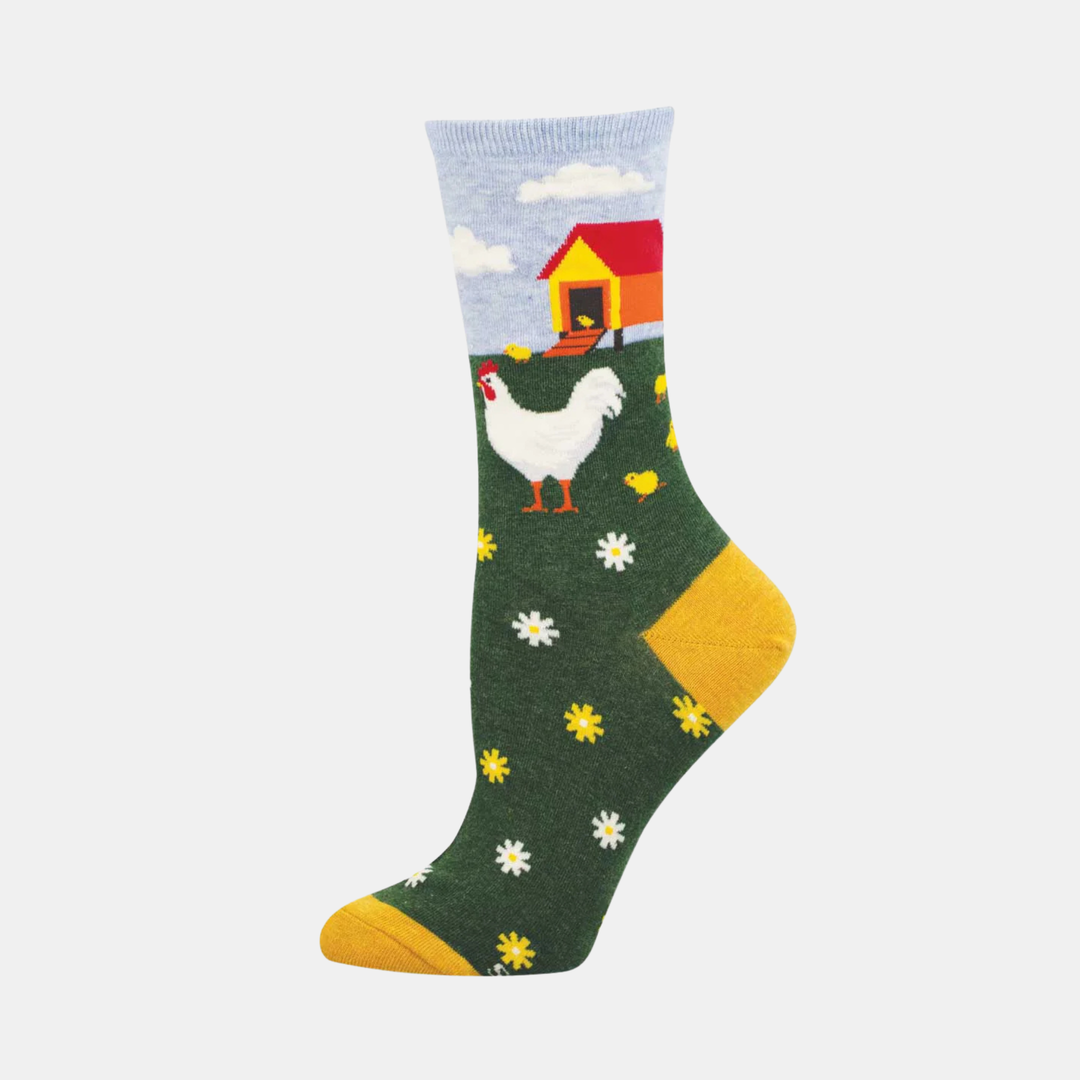Socksmith | Women's Mother Hen Socks - Green Heather | Shut the Front Door