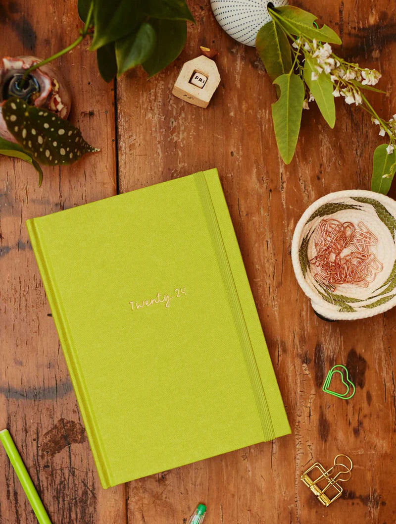 Write to Me Stationery | 2024 Weekly Planner - Lime | Shut the Front Door