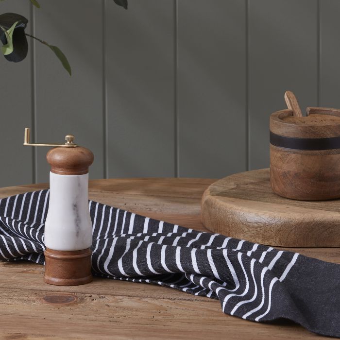 Academy Home | Denim Tea Towel Set 2 - Black | Shut the Front Door