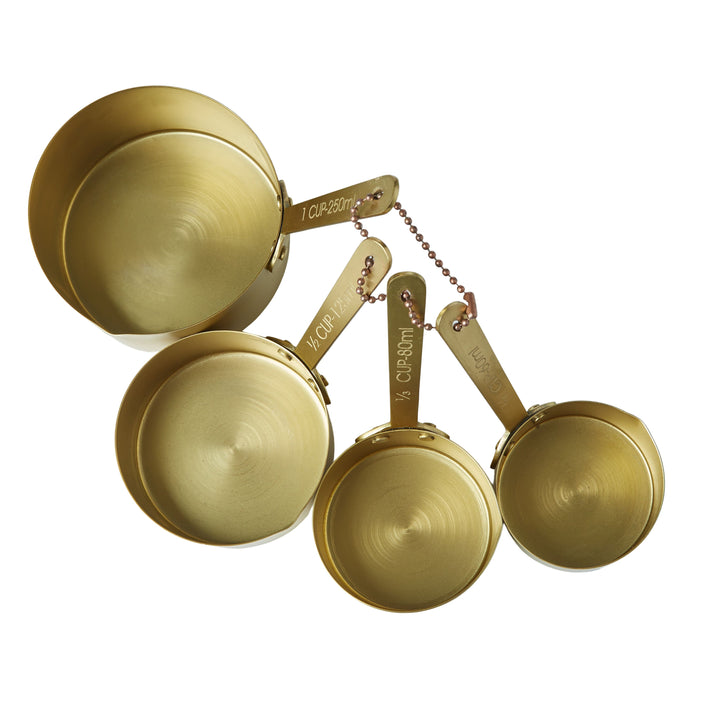 Davis & Waddell | Brass Measuring Cups - Gold - Set of 4 | Shut the Front Door