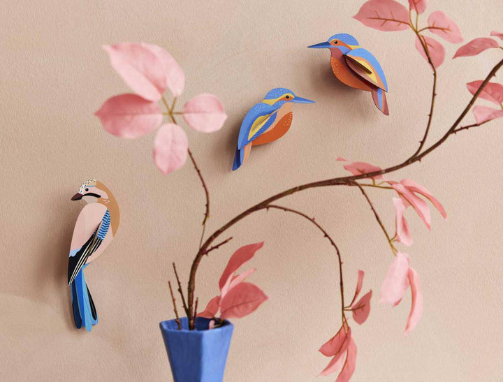 Wall Art Garden Birds (B6) - Kingfishers