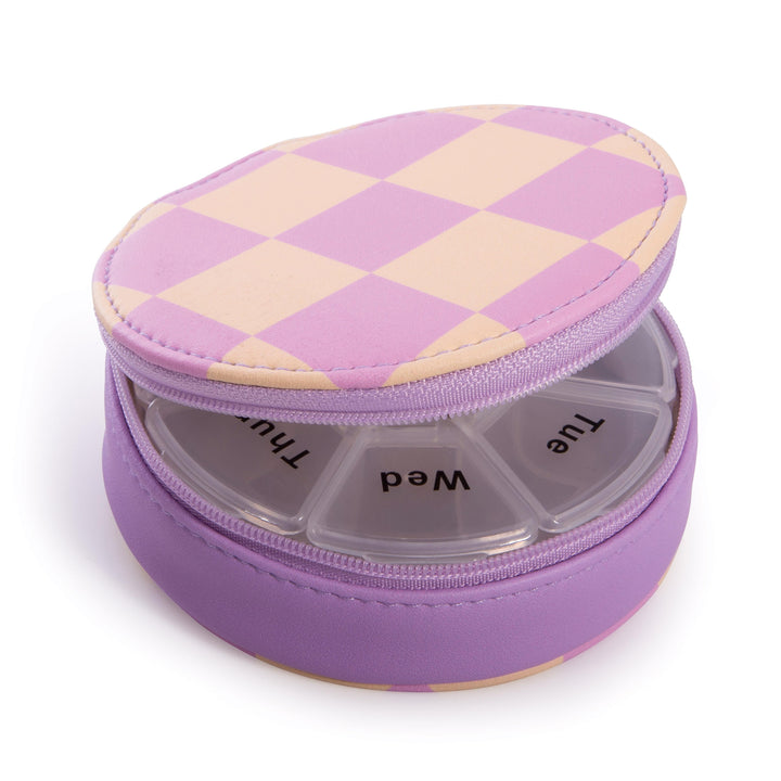 IS Gifts | Travel Pill Case - Lilac/Butter | Shut the Front Door