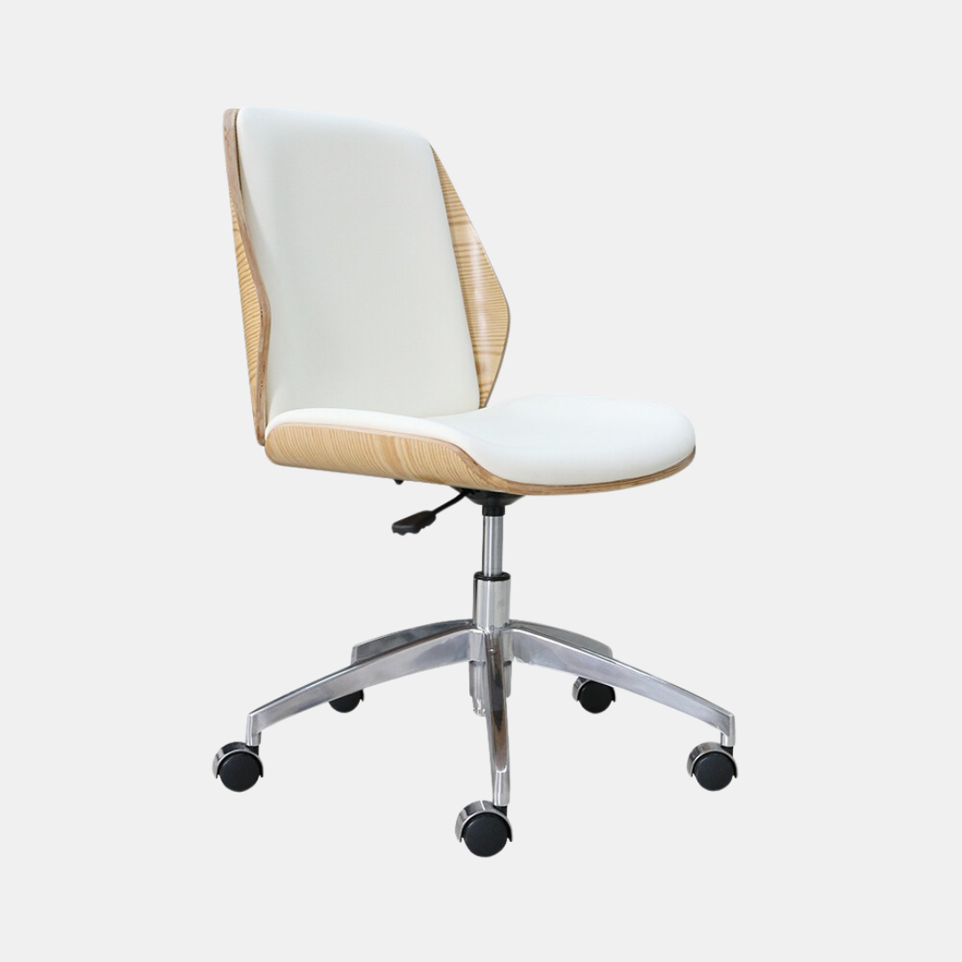 White Leather Office White Color Office Chair Office Chair Off White