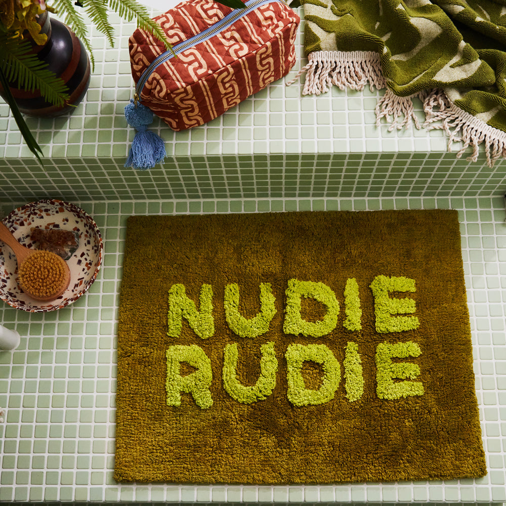 SAGE & CLARE | Nudie Rudie Bath Mat Mini - Artichoke | Shut the Front Door