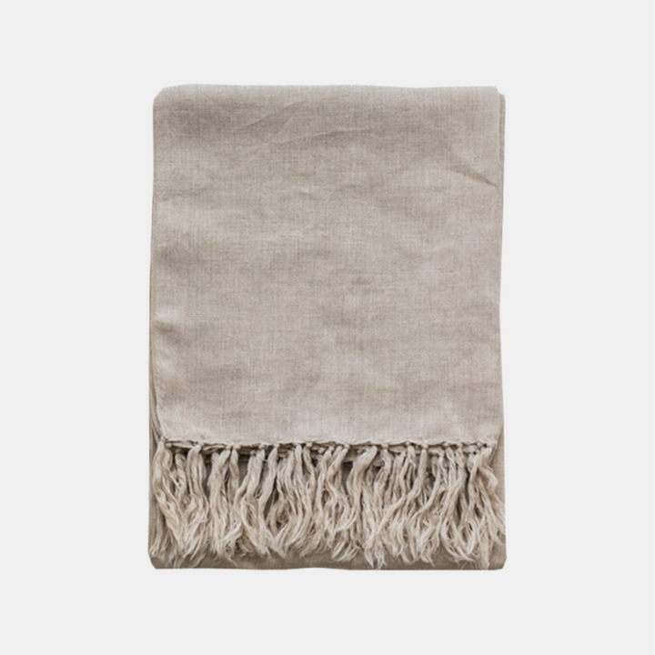 Mulberi | Indira Linen 130x170cm Throw - Natural | Shut the Front Door