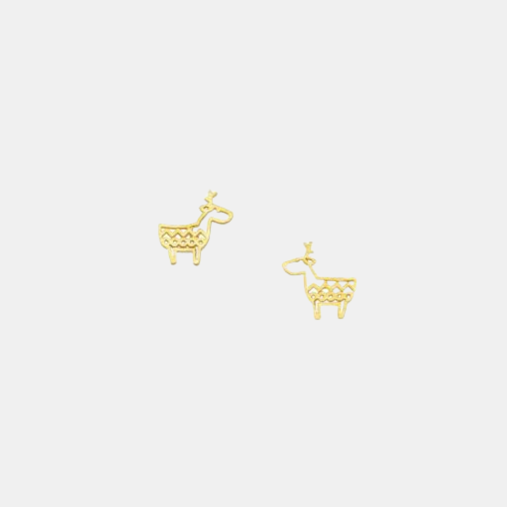 Tiger Tree | Earrings Reindeer Studs Gold | Shut the Front Door