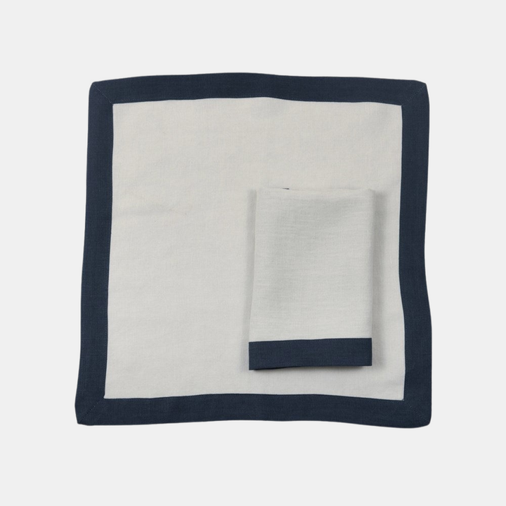 Raine & Humble | Elegance Linen Napkin - Nautic | Shut the Front Door