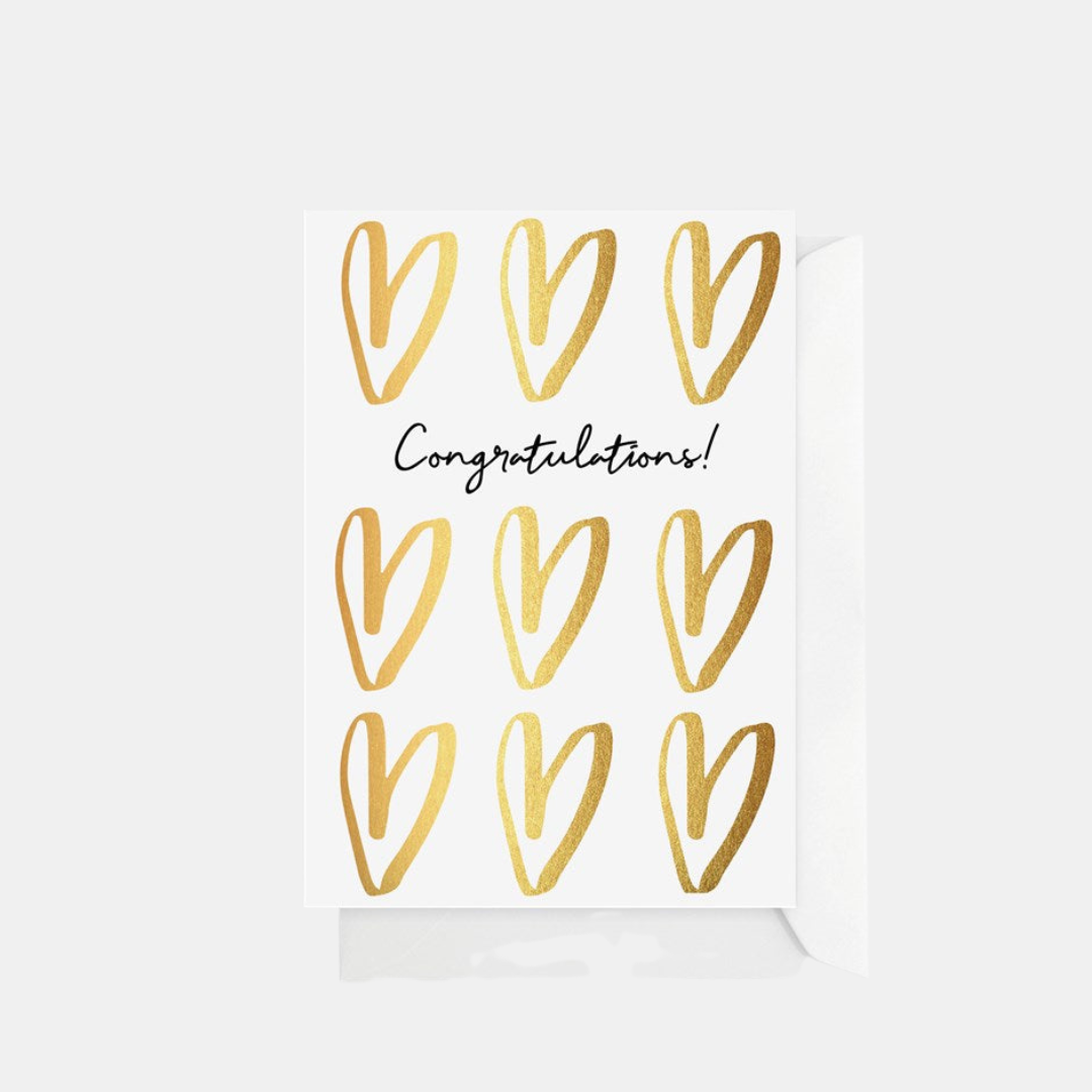 Elm Paper | Card Congratulations Hearts | Shut the Front Door
