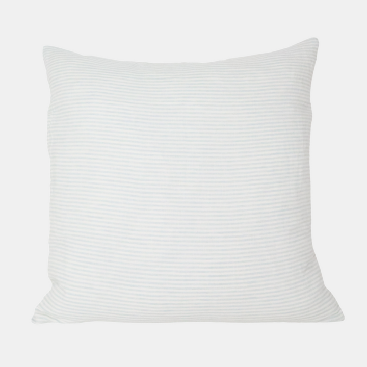 Raine & Humble | Linen Stripe Cushion 60cm - Sky Grey | Shut the Front Door