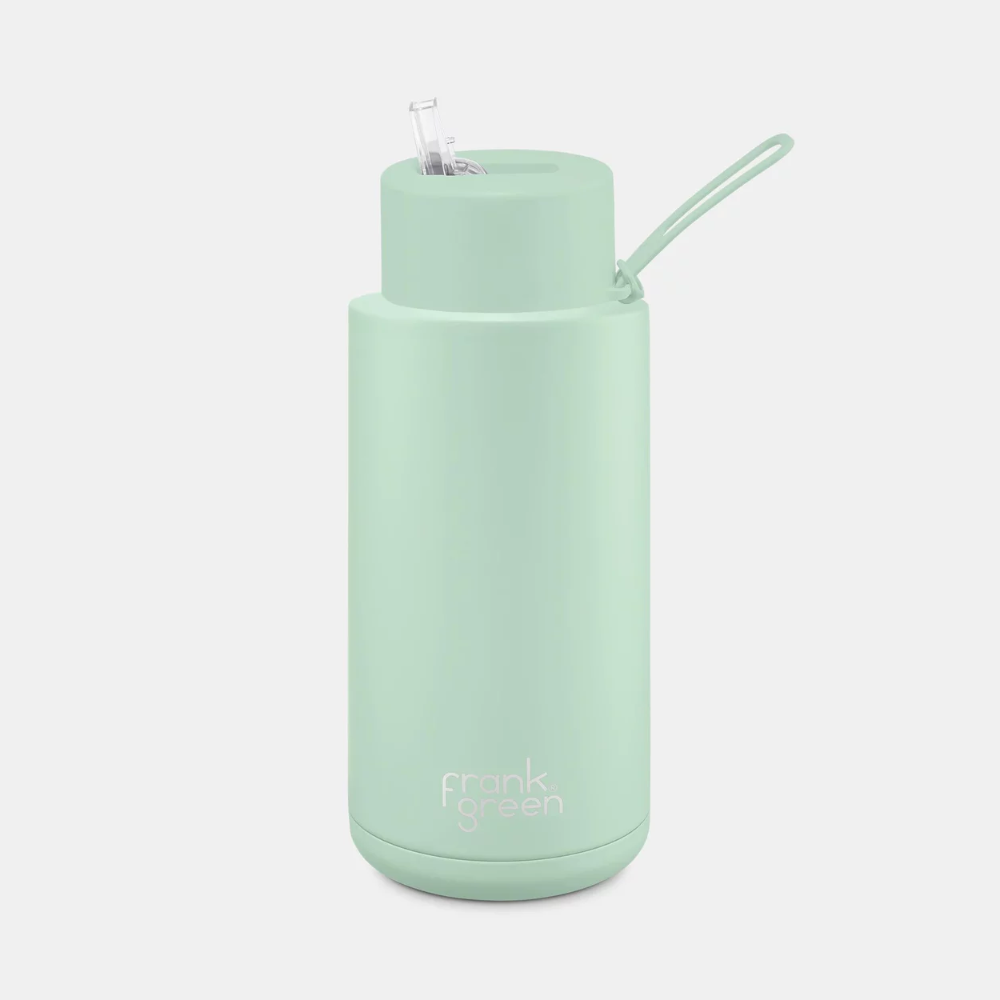 Frank Green | Ceramic Lined Reusable Bottle 34oz with Straw - Mint Gelato | Shut the Front Door