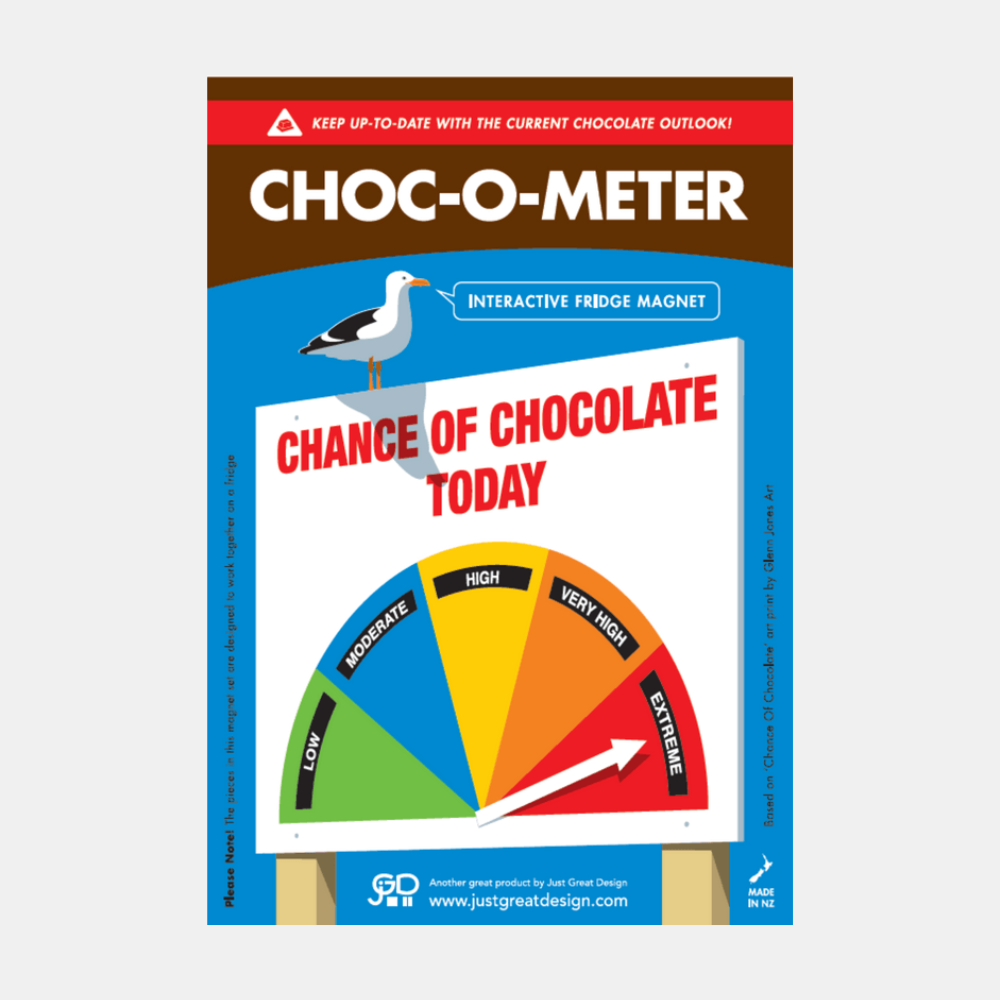 Just Great Design | O-Meter Chocolate Fridge Magnet | Shut the Front Door