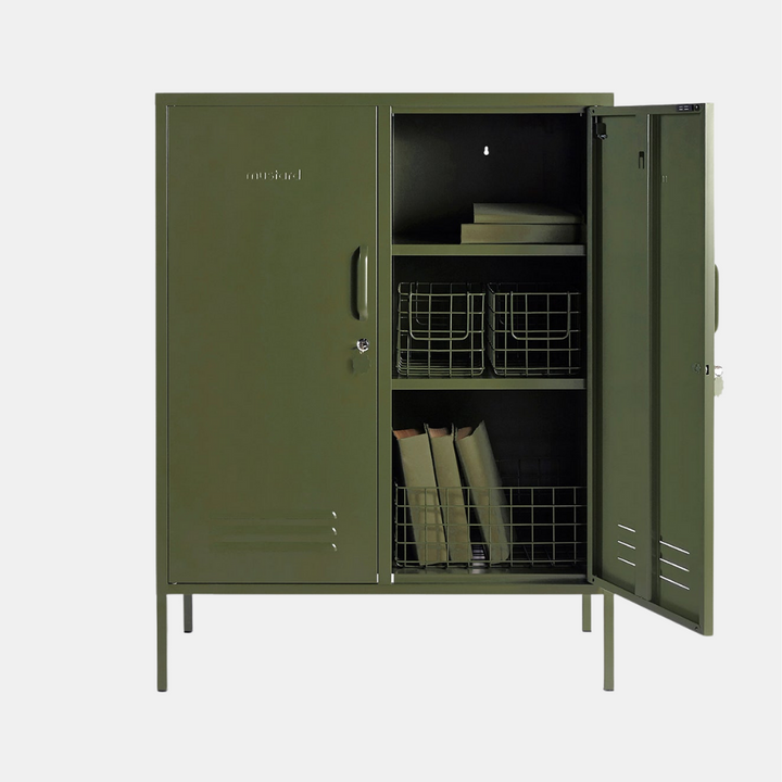 Mustard | Midi Locker - Olive | Shut the Front Door