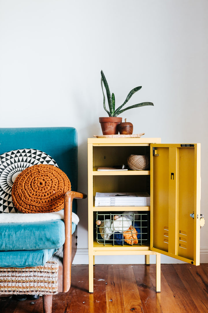 Mustard | Basket Small - Slate | Shut the Front Door