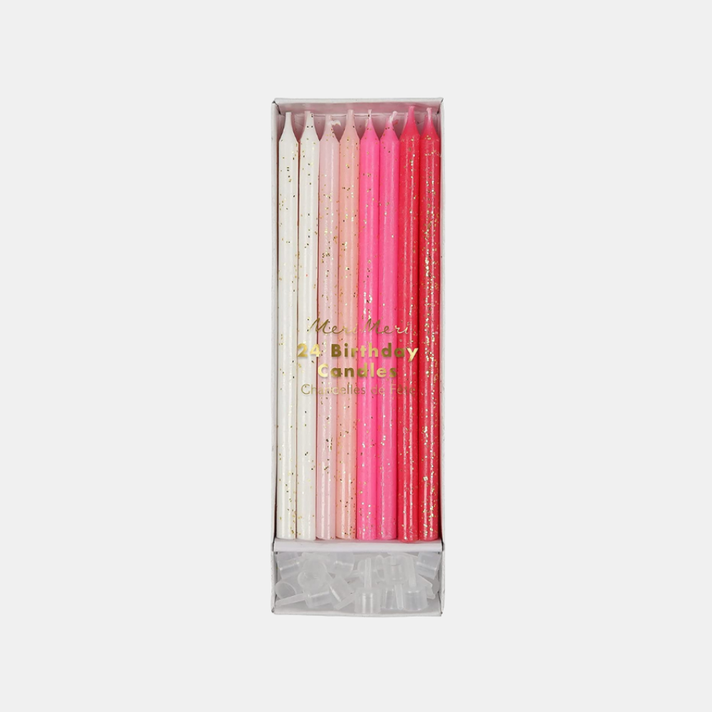 Meri Meri | Pink Straight Birthday Candles | Shut the Front Door