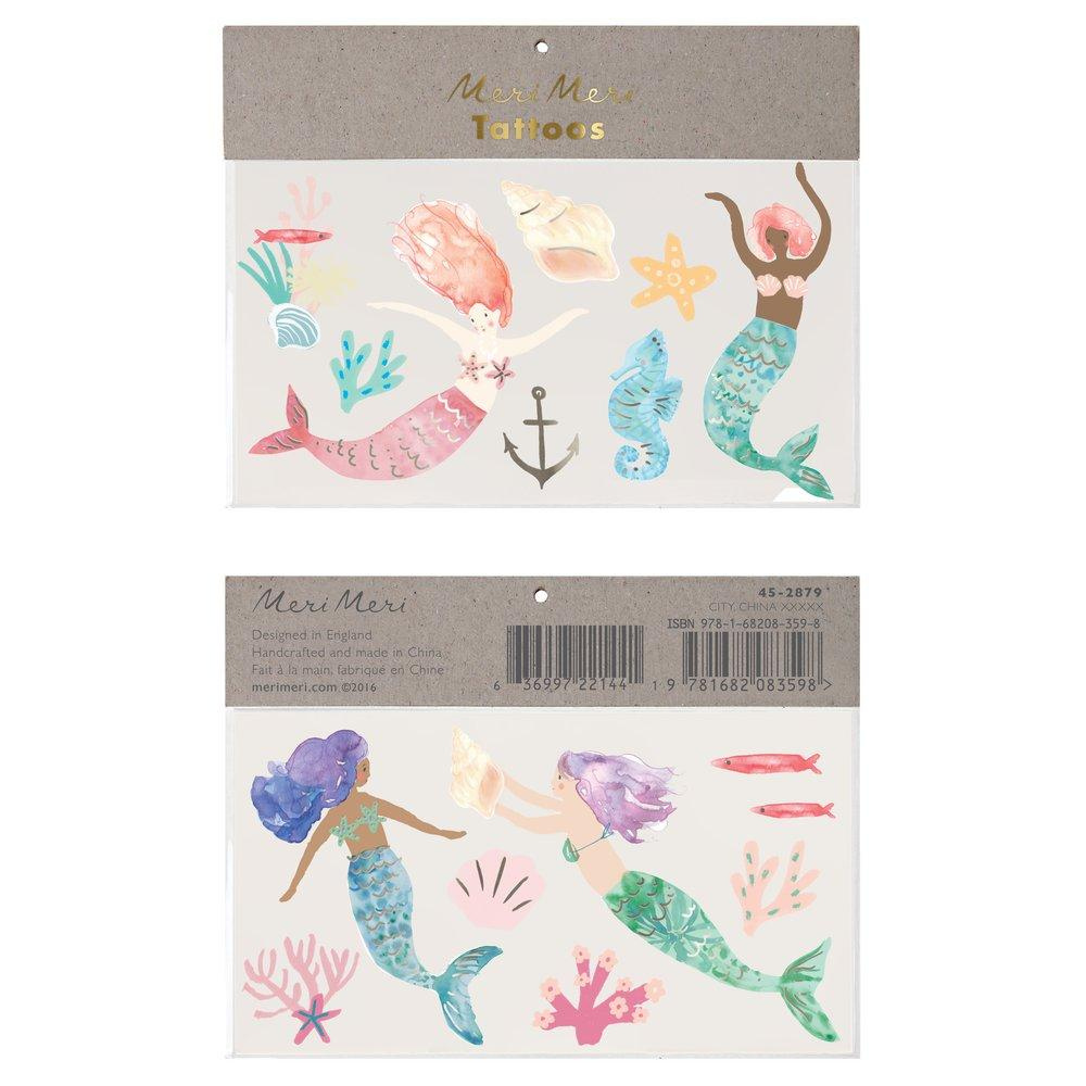 Meri Meri | Temporary Tattoos Mermaid Large | Shut the Front Door