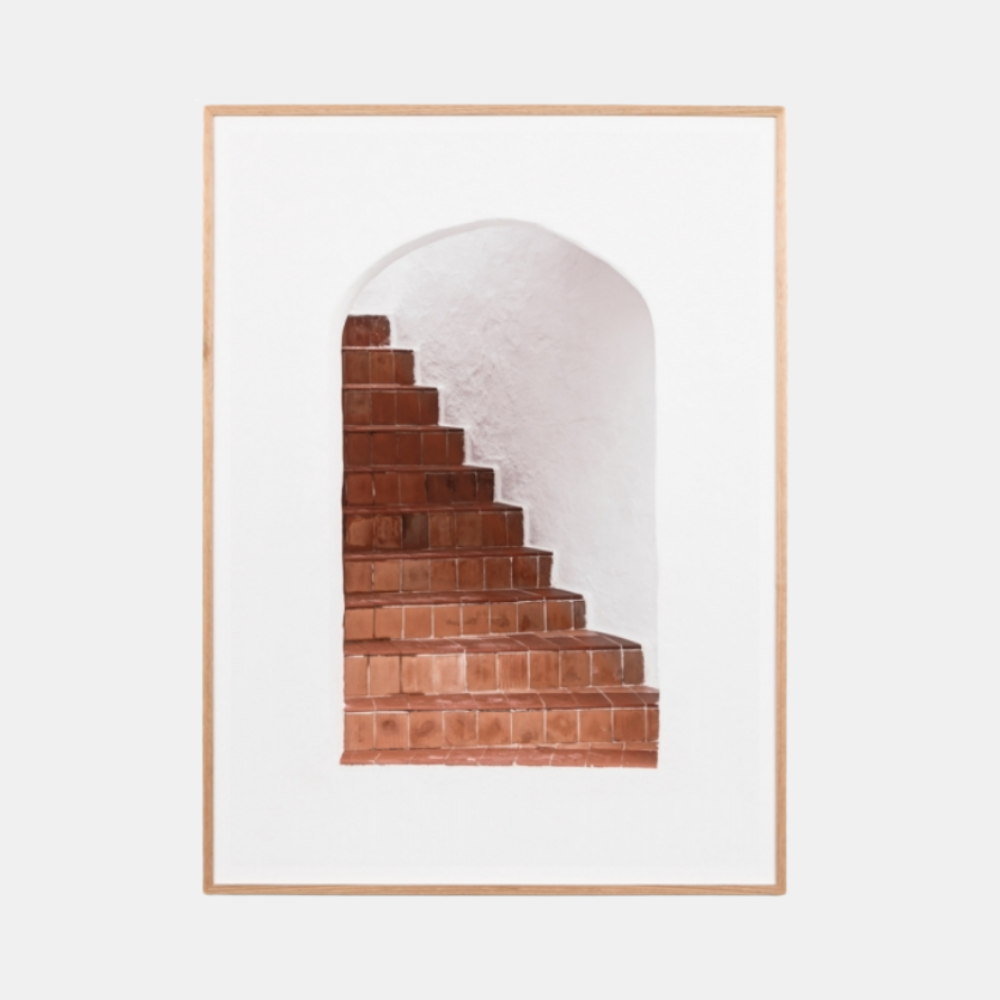 Middle of Nowhere | Framed Print - Terracotta Stairs | Shut the Front Door