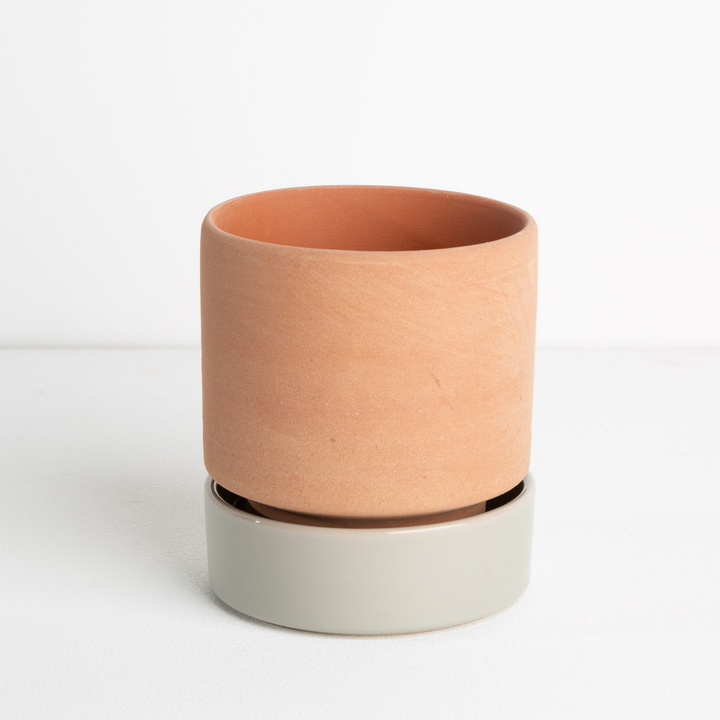 Garcia | Grace Planter Medium - Rose Terracotta & Sage | Shut the Front Door
