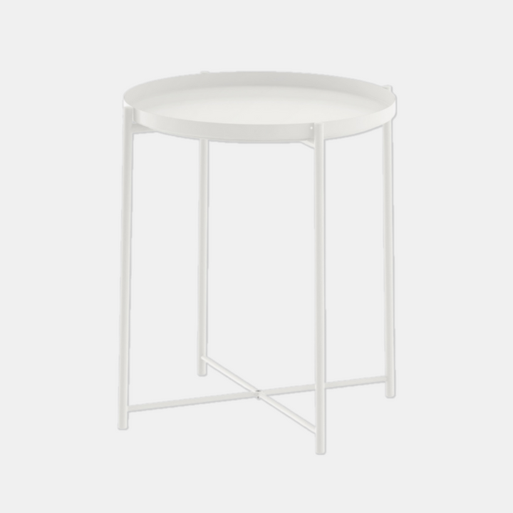 Garcia | Metal Tray Table - White | Shut the Front Door